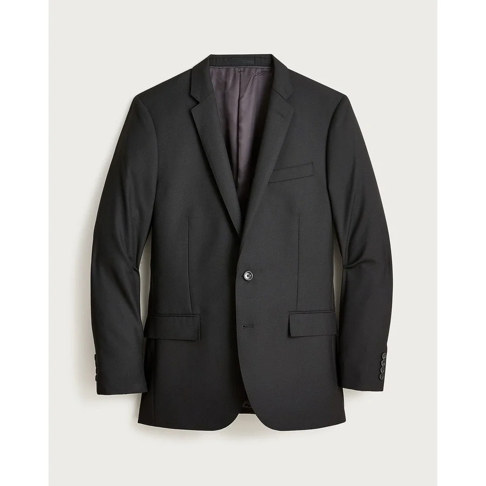 J. Crew Men's Ludlow Slim-fit suit jacket in Italian wool in Black 39R NWT $550